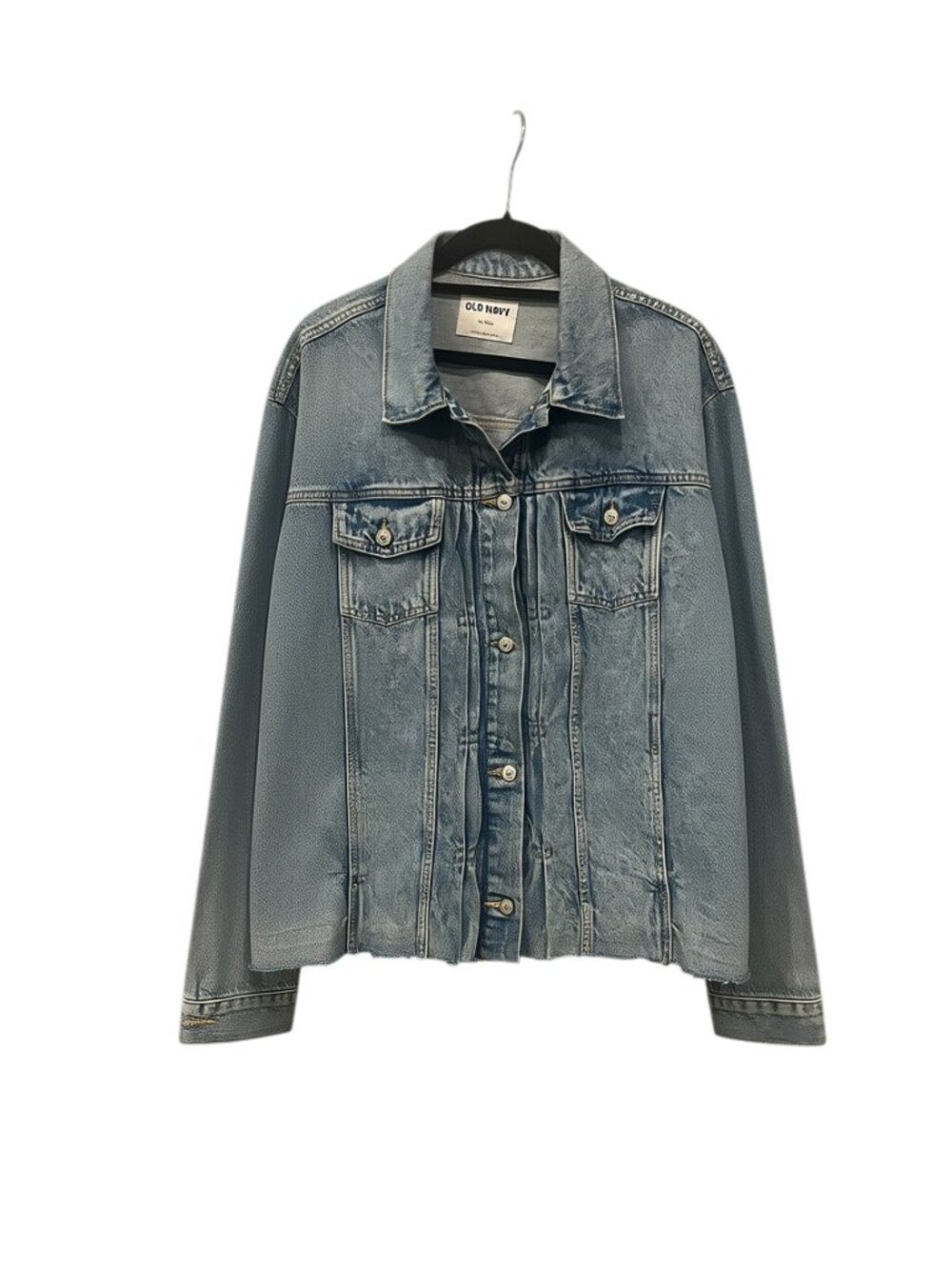 Old Navy XL Tall Denim Jacket Classic Blue 100% Cotton Long Sleeve